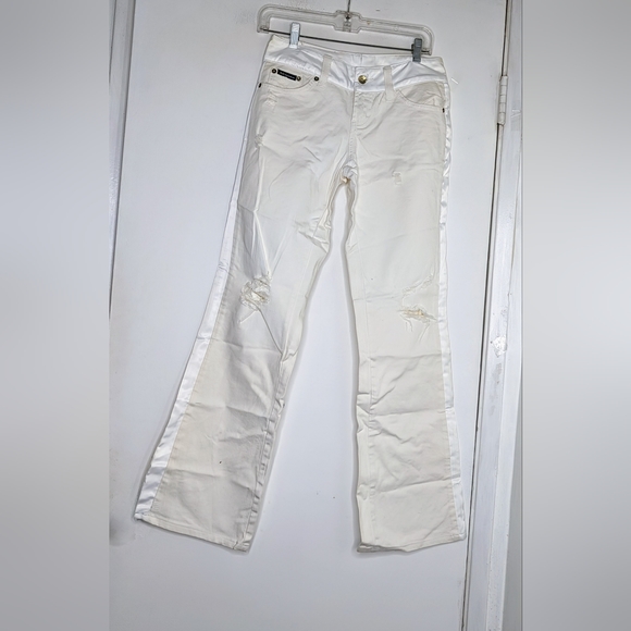 Dolce & Gabbana • destroyed denim & satin tux jeans - Picture 1 of 5